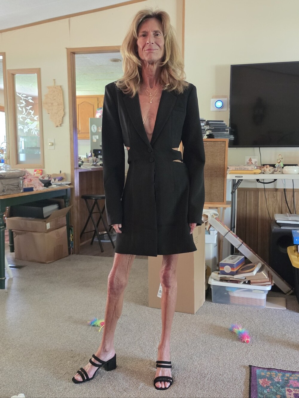 Bardot Black Tailored Cutout Blazer Dress